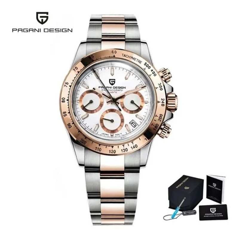 PAGANI - Reloj Hombre PAGANI DAYTONA GOLD Cuarzo Cristal de Zafiro