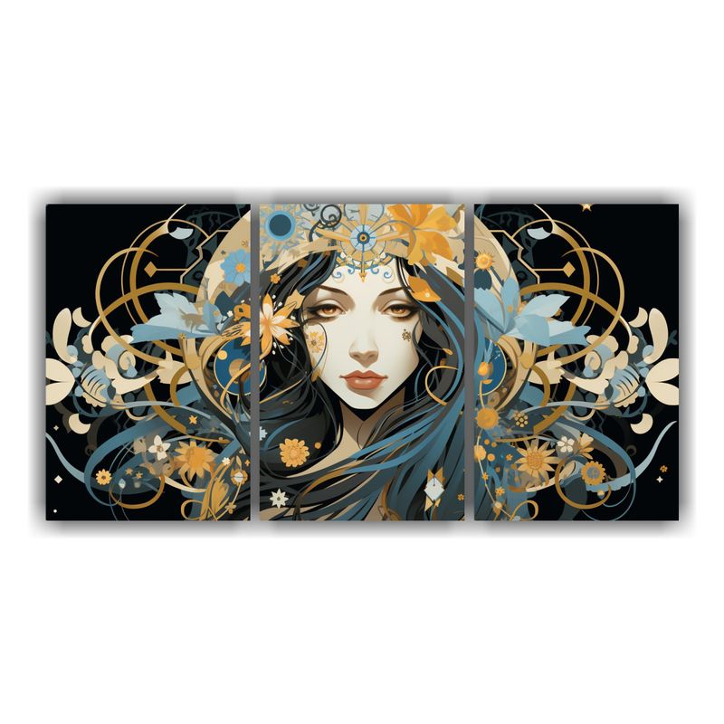 GENERICO - Cuadro Impreso Diseño Virgo Arte Urbano Elegante 240x120cm