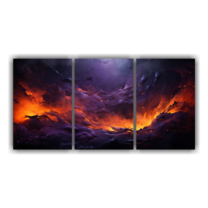 GENERICO - Conjunto De Cuadros Abstractos De Alta Calidad Arte Fluida M 240x120cm