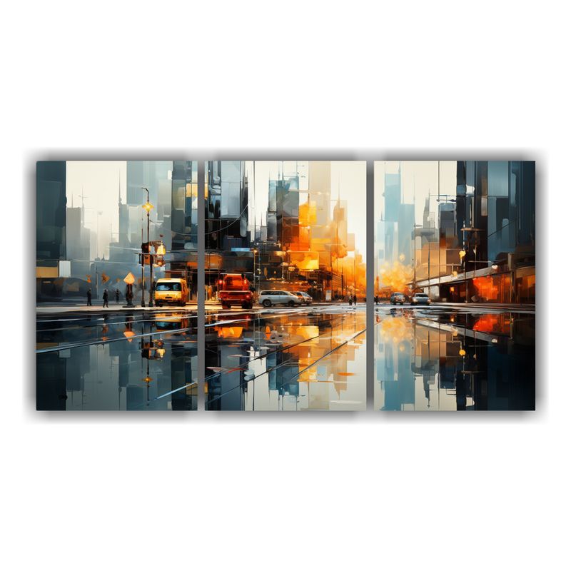 GENERICO - Pinturas Decorativas Impresionistas En Un Edificio Moderno 240x120cm