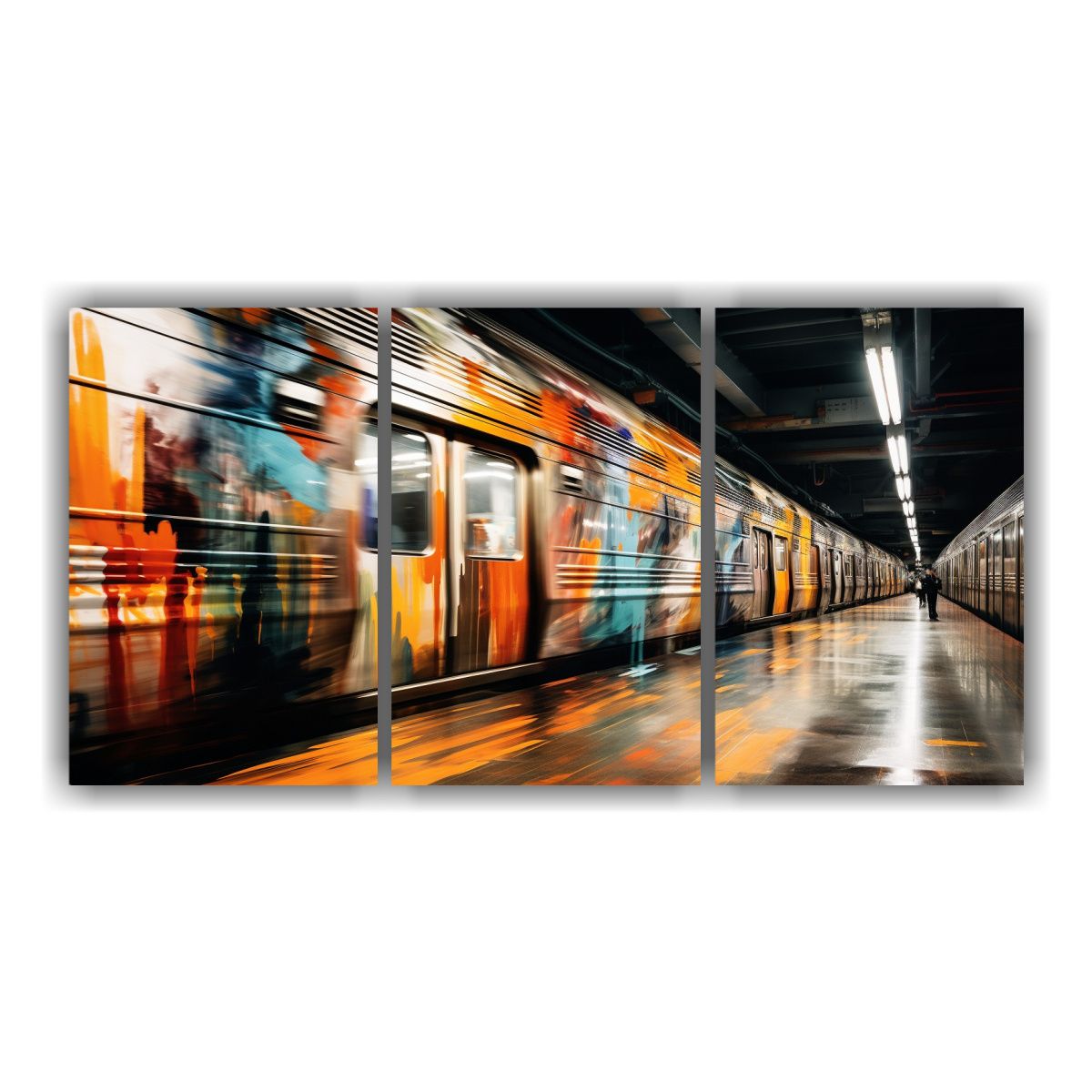 GENERICO - Cuadro De Pared Moderno Del Metro De Nueva York 240x120cm