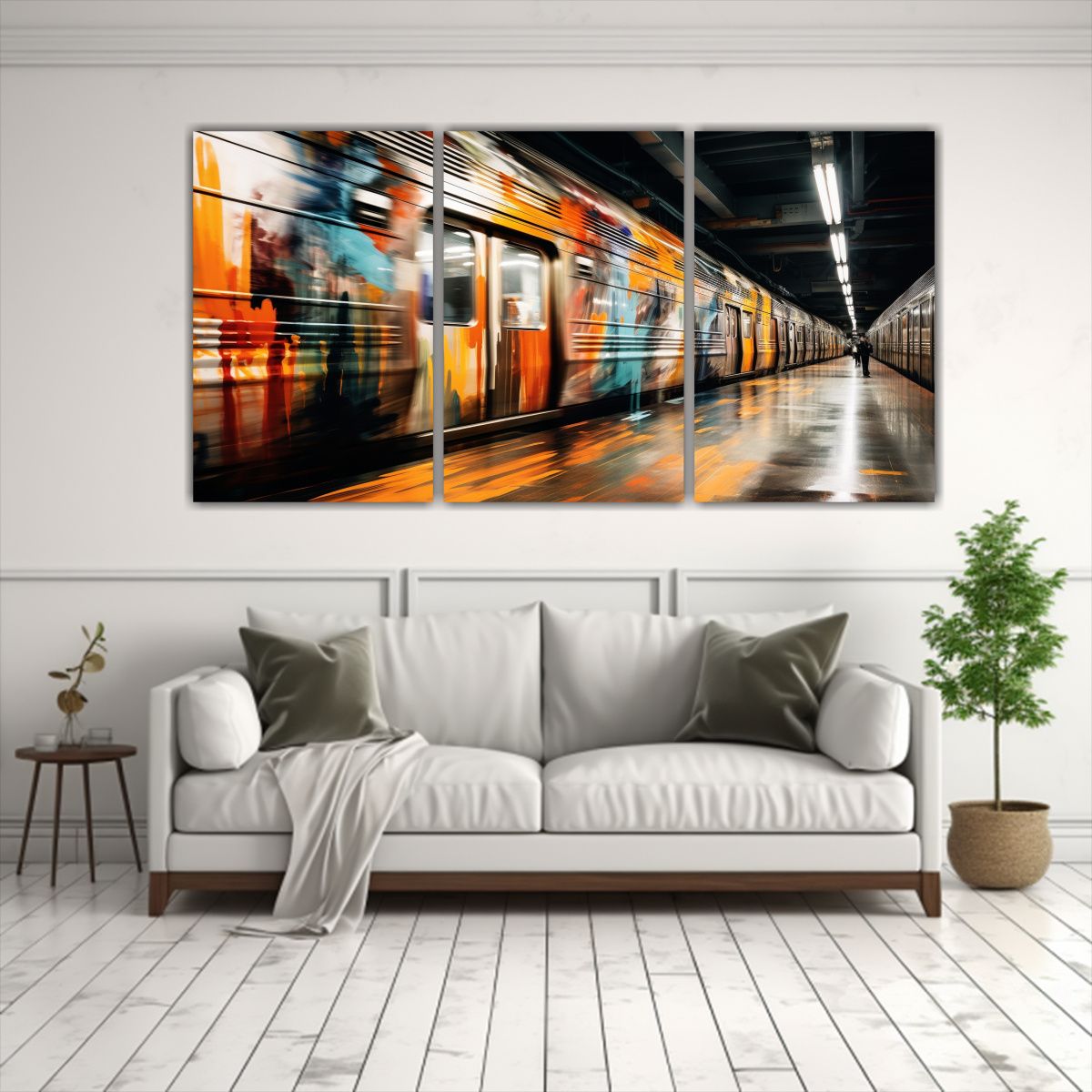 GENERICO - Cuadro De Pared Moderno Del Metro De Nueva York 240x120cm