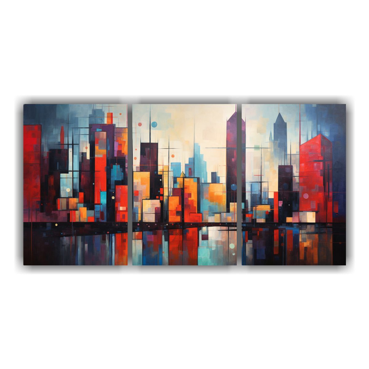 GENERICO - Pinturas De Decoración Dinámica, Reflejos Tonales En Tres  240x120cm