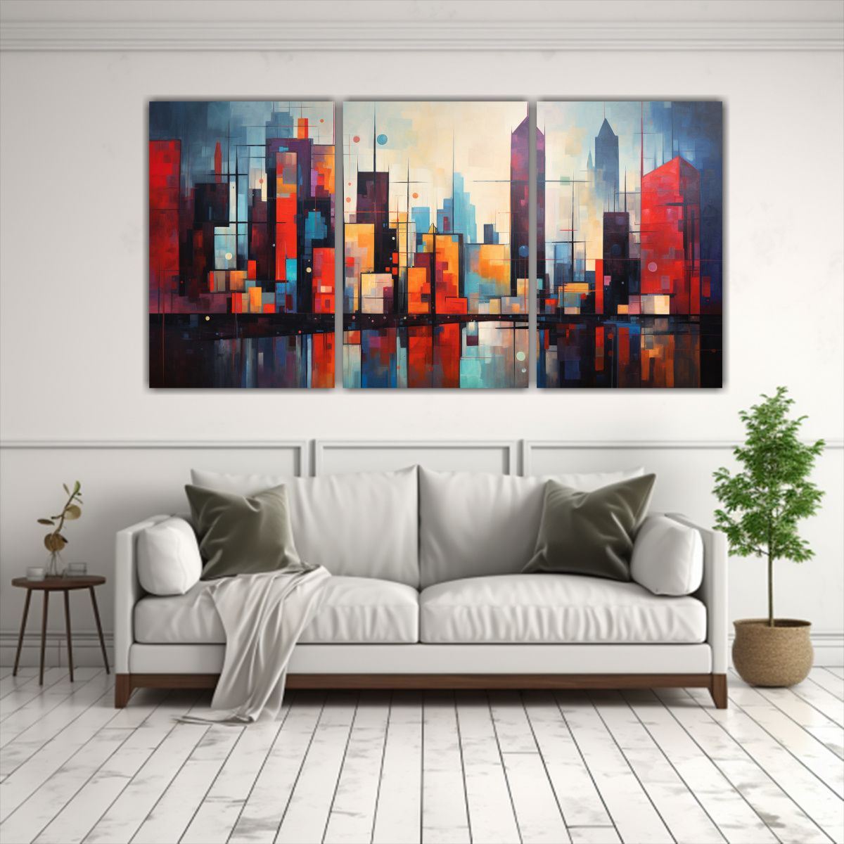 GENERICO - Pinturas De Decoración Dinámica, Reflejos Tonales En Tres  240x120cm