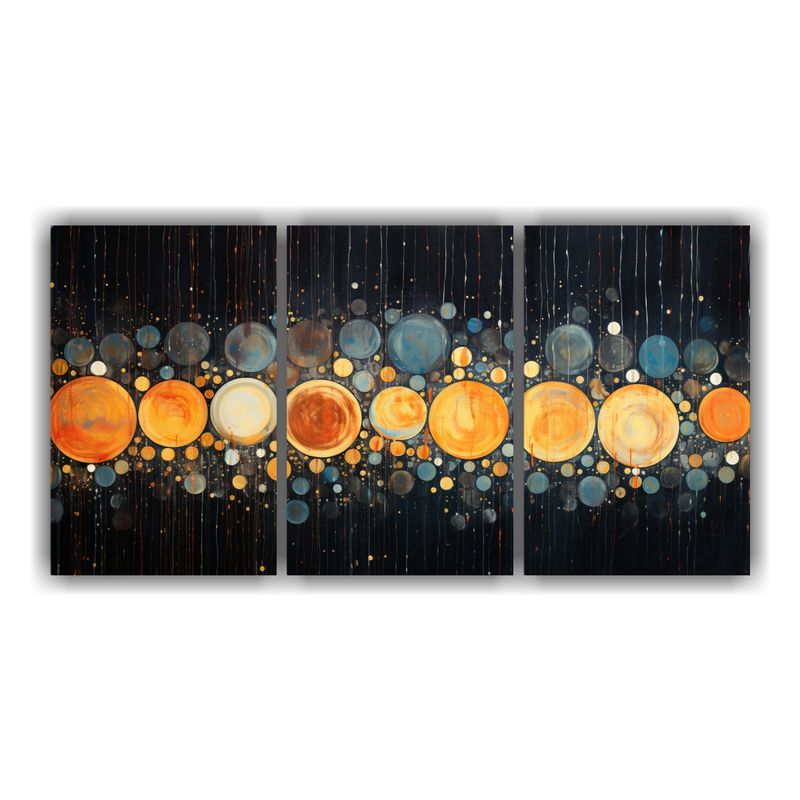 GENERICO - Pinturas Decorativas De Tres Cuadros Finas Lineas Unica La S 240x120cm
