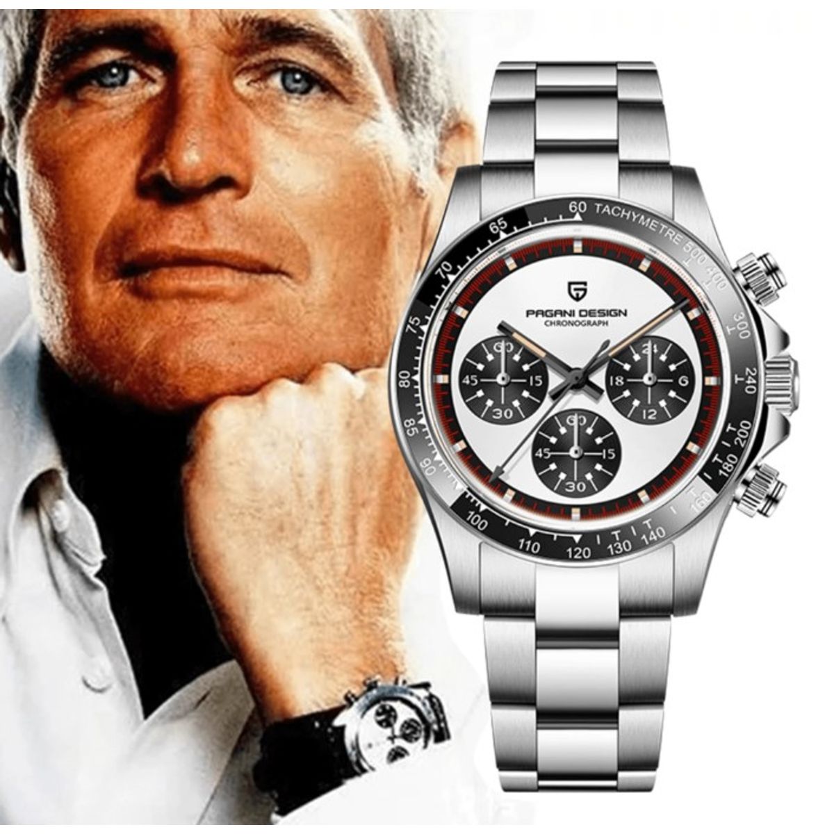 PAGANI - Reloj Hombre PAGANI DAYTONA PAUL NEWMAN Cuarzo Cristal de Zafiro