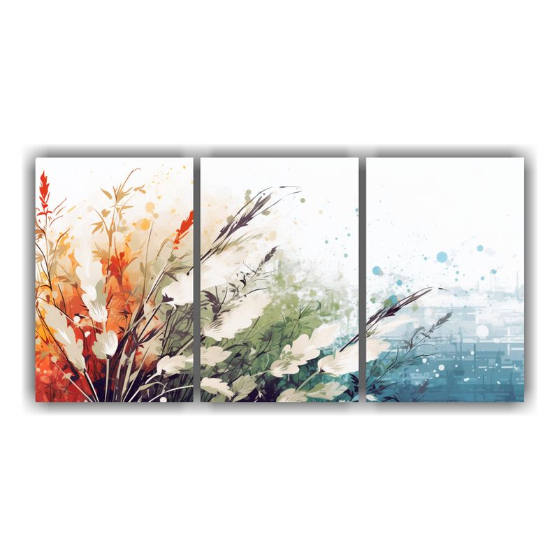GENERICO - Set 3 Pinturas Decorativas Horizontal Con Intensidad De Gran 240x120cm