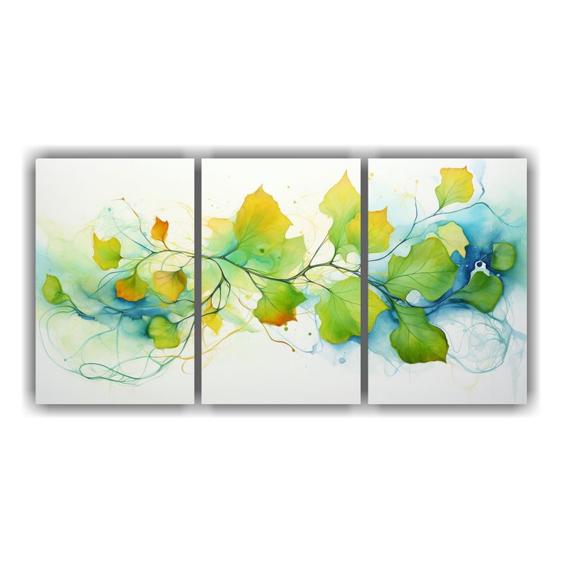 GENERICO - Pintura Abstracta De Aguarela Con Relieve En Colores Vibrant 240x120cm