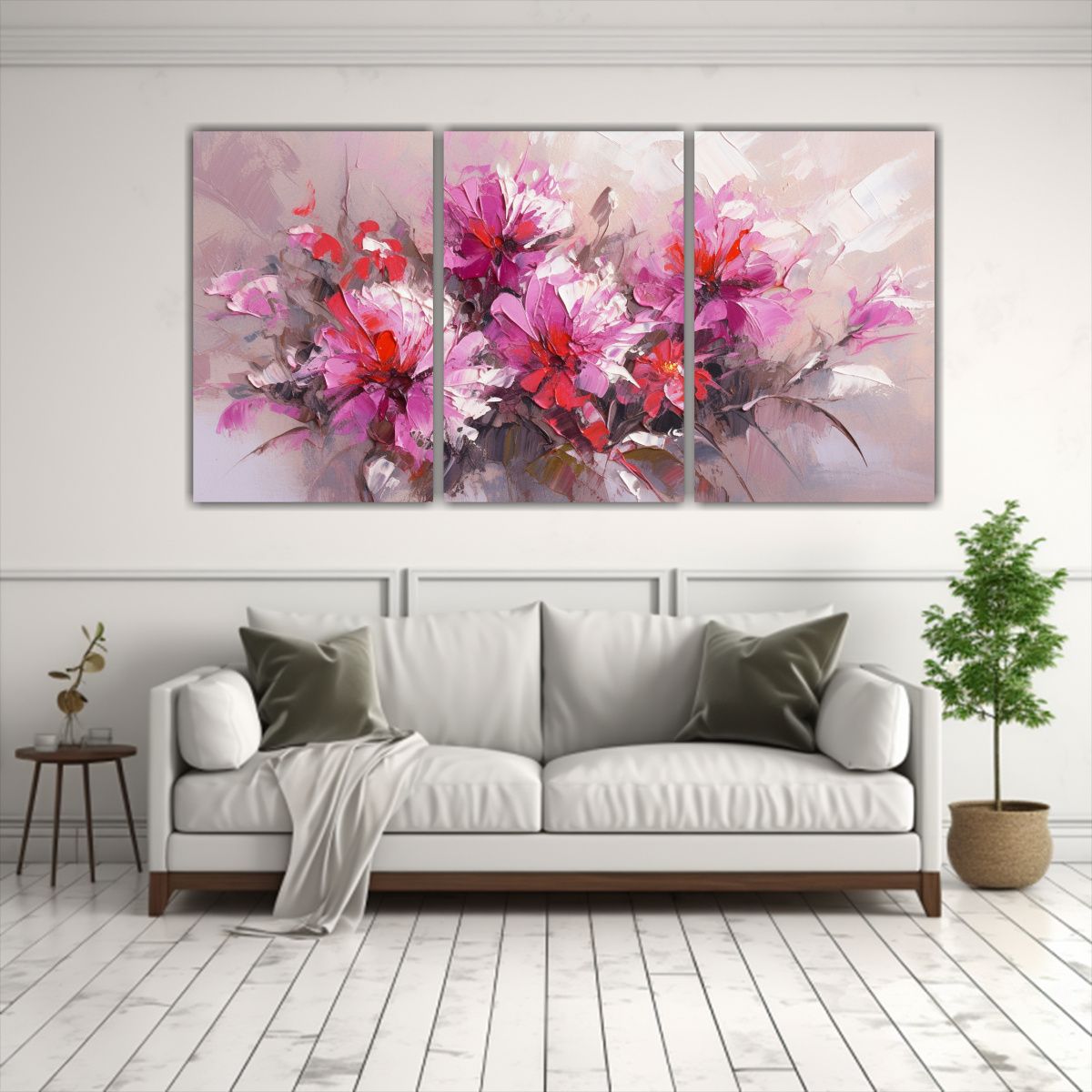 GENERICO - Pintura De Flores En Lienzo En El Estilo Moderno De Belleza  240x120cm