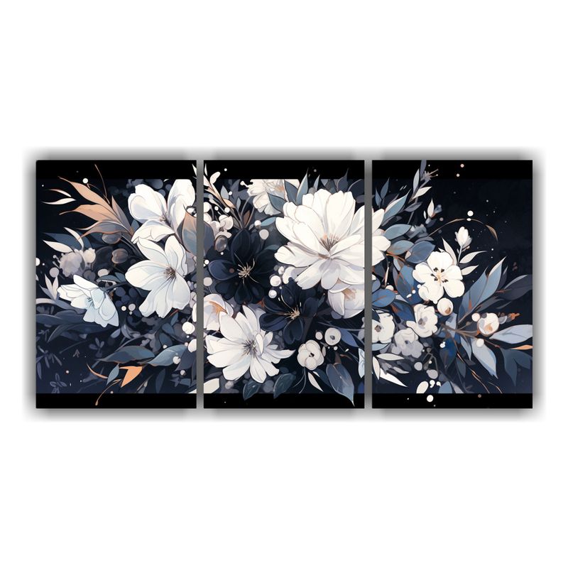 GENERICO - Pinturas Decorativas Intensas Y Llamativas En Blanco Y Negro 240x120cm