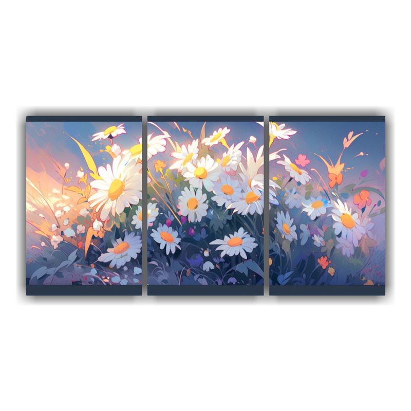 GENERICO - Pinturas Decorativas En Tonos Equilibrados Con Manzanilla En 240x120cm