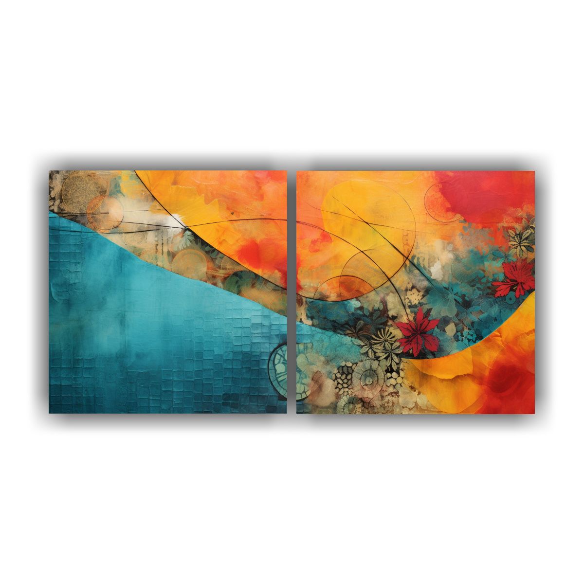 GENERICO - Artes Abstractas Enigmáticas: Collage De Texturas Y Colores 160x80cm