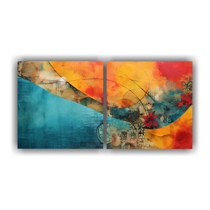 GENERICO - Artes Abstractas Enigmáticas: Collage De Texturas Y Colores 160x80cm