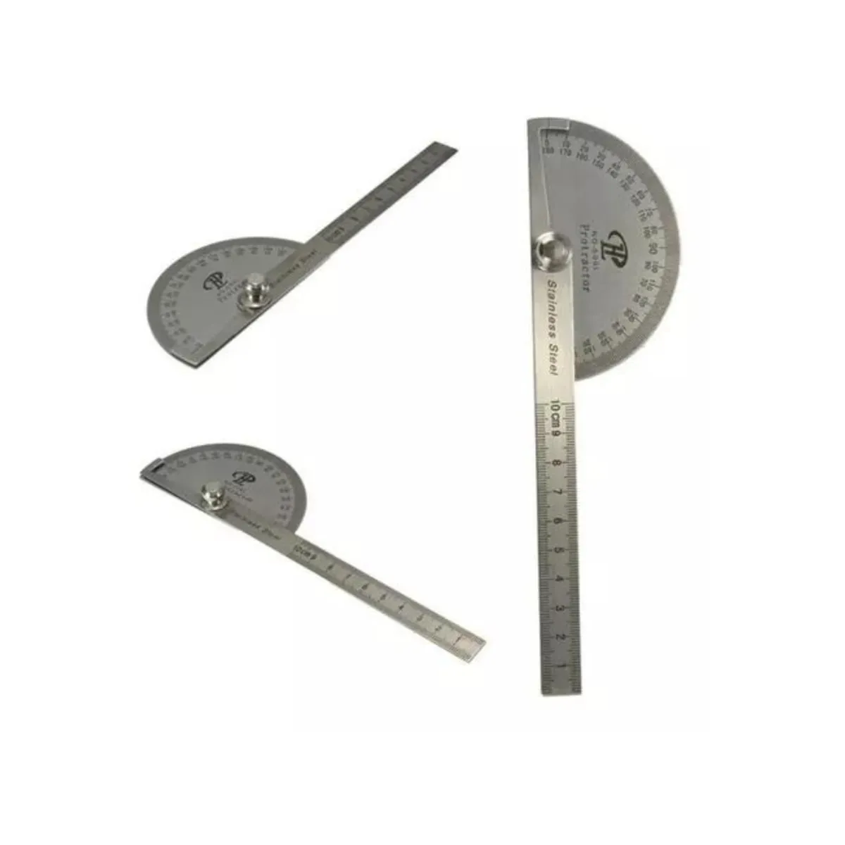 GENERICO - Goniómetro Regla Transportador De Angulos 180° Metalica