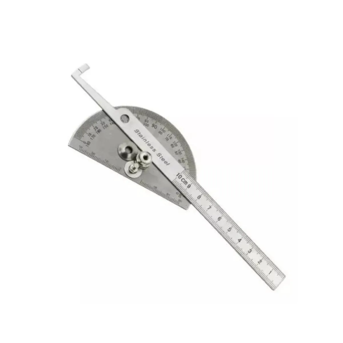 GENERICO - Goniómetro Regla Transportador De Angulos 180° Metalica