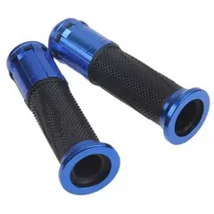 GENERICO - Puños Para Moto Empuñadura De Manillar De Goma Azul