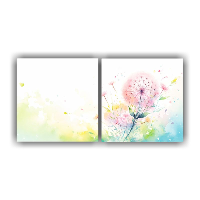 GENERICO - Pintura Abstracta De Flores De Diente De León En Colores De 160x80cm