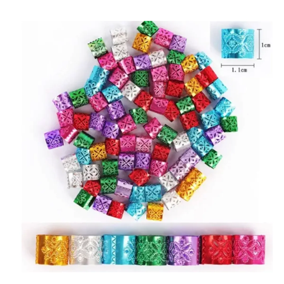 GENERICO - Decoración Accesorios Para Trenzas Africanas Peinados T-23 Dorados