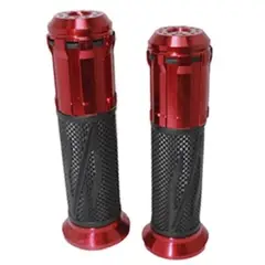GENERICO - Puños Para Moto Empuñadura De Manillar De Goma Rojo