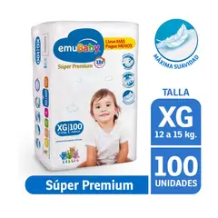 EMUBABY - Pañal Super Premium Xg, 100 Un