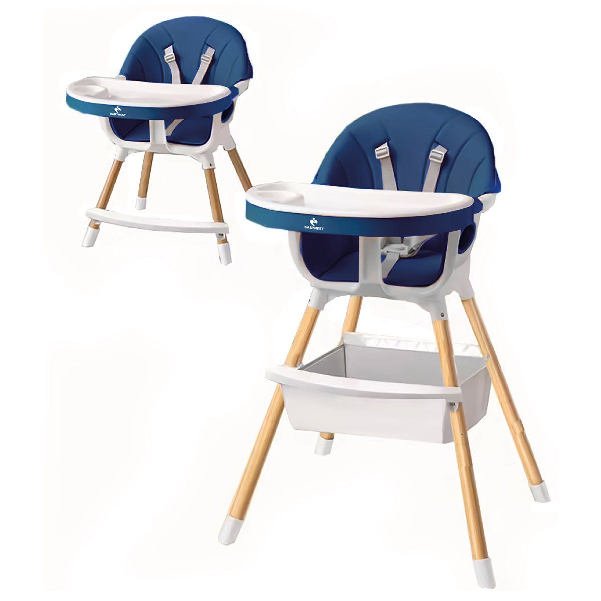 BABYNEST - Silla Comer Bebe BabyNest TotTaste 2 en 1 + Canasto