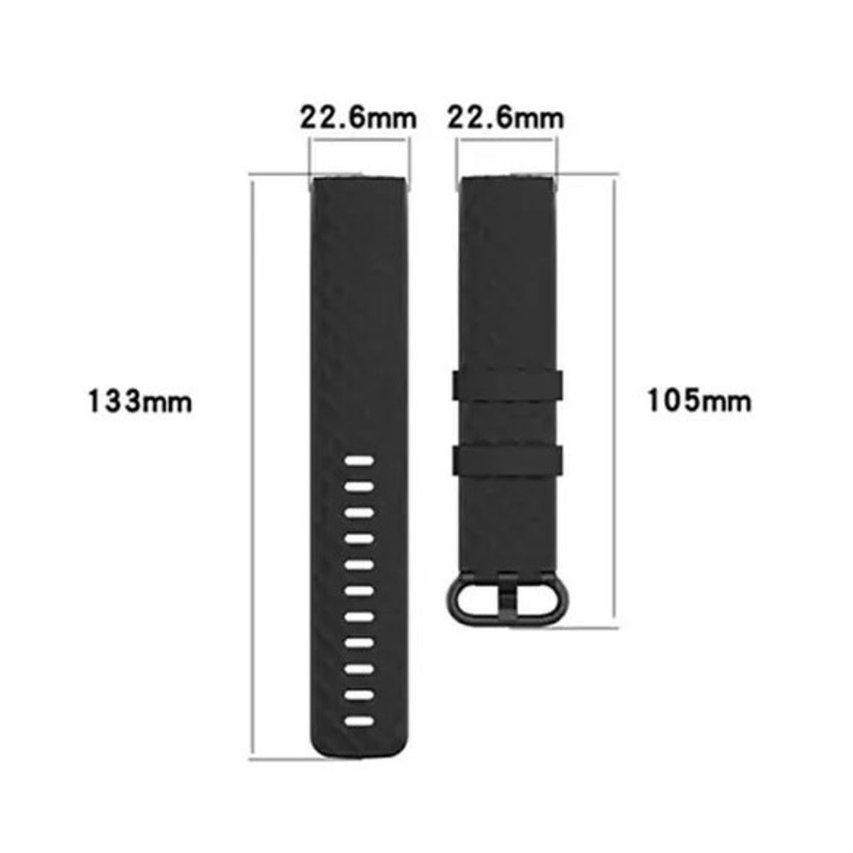 GENERICO - Correa Silicona Fitbit Charge 3 & 4 / 22,6mm Marrón