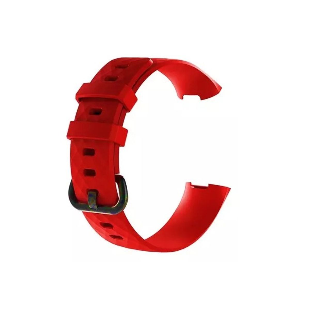 GENERICO - Correa Silicona Fitbit Charge 3 & 4 / 22,6mm Rojo