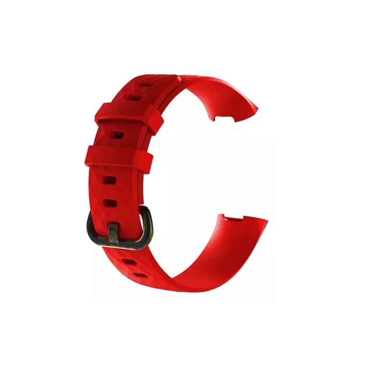 GENERICO - Correa Silicona Fitbit Charge 3 & 4 / 22,6mm Rojo