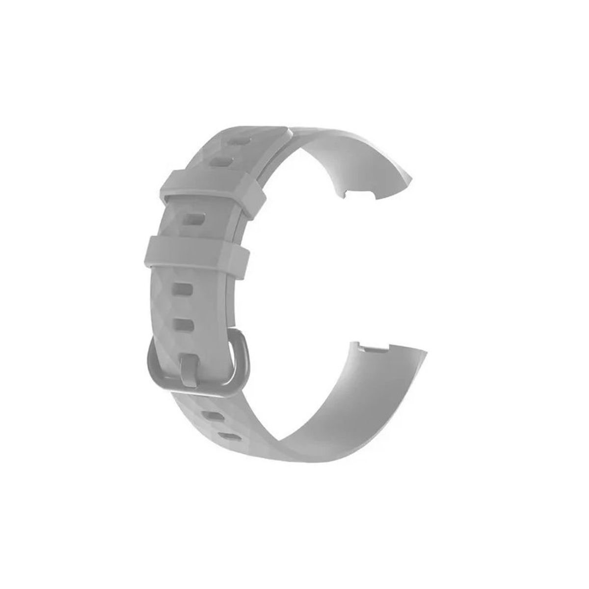 GENERICO - Correa Silicona Fitbit Charge 3 & 4 / 22,6mm Gris Roca