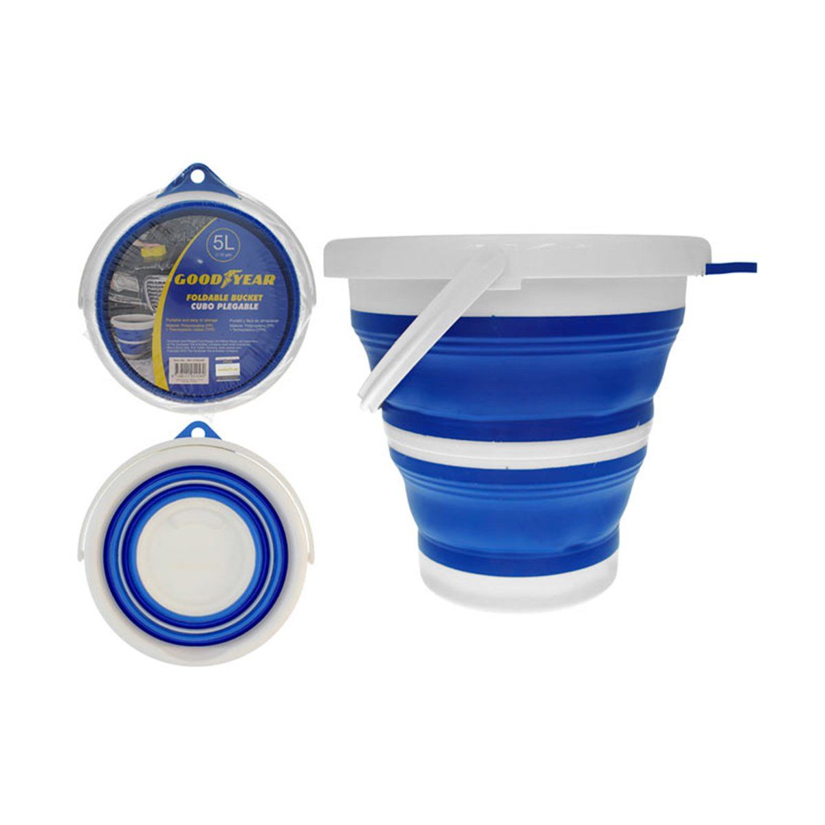 GOODYEAR - Balde de agua plegable 5 lts Goodyear