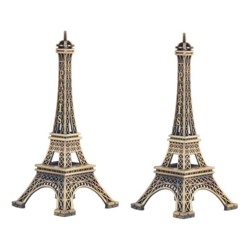 GENERICO - Pack 2 Adorno Torre Eiffel Paris Francia Metalica