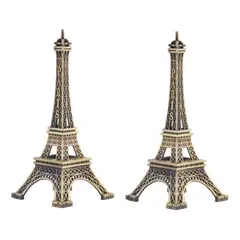 GENERICO - Pack 2 Adorno Torre Eiffel Paris Francia Metalica
