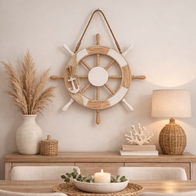 Imagen 2 del producto Timon De Barco Decorativo De Madera Para Pared Decoracion