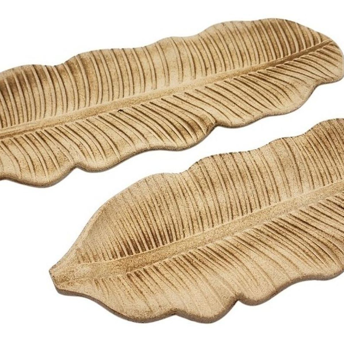 GENERICO - Set 2 Bandeja Plato Decorativo Hoja Estilo Minimalista