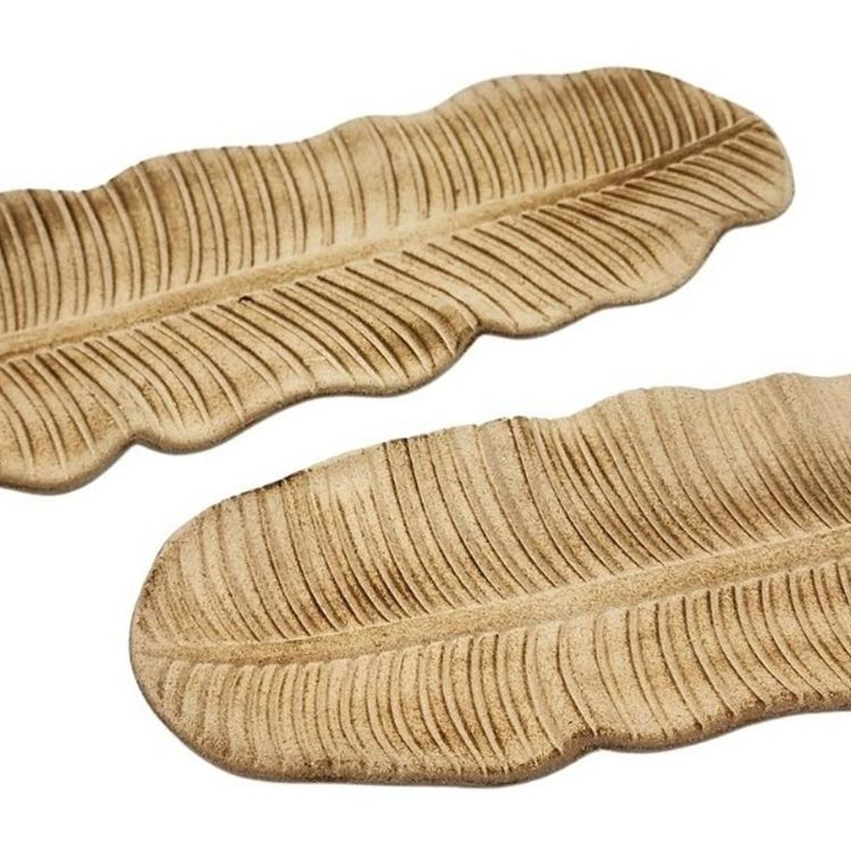 GENERICO - Set 2 Bandeja Plato Decorativo Hoja Estilo Minimalista