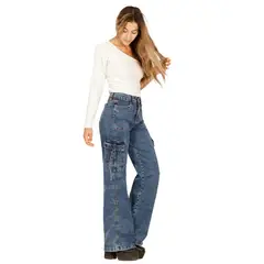 DIVINO JEANS - Jeans Amanda I Azul - Azul