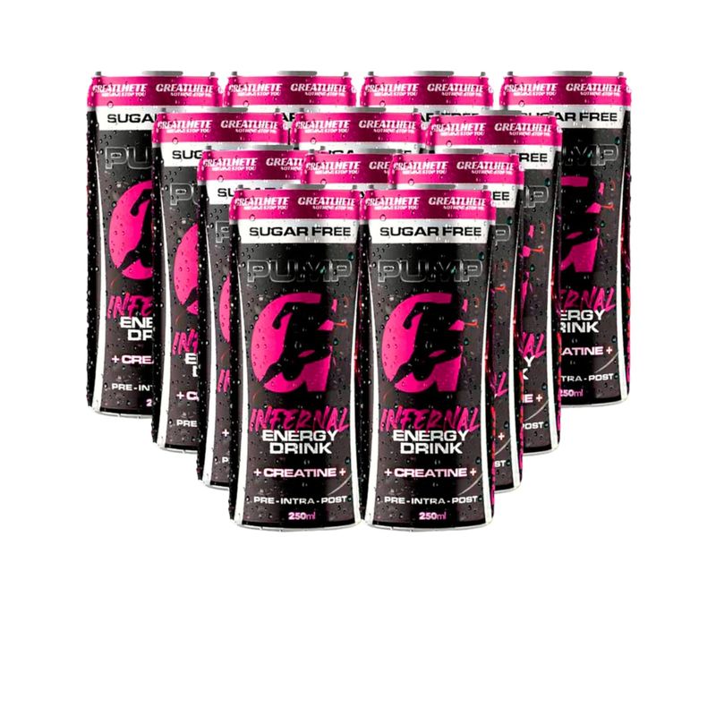 GREATLHETE - PACK 12 ENERGETICAS PUMP INFERNAL - GREATLHETE - UVA