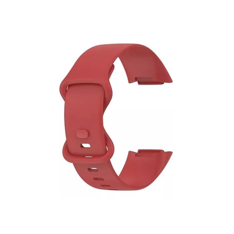 GENERICO - Correa Silicona Compatible Fitbit Charge 5 / 23mm Vinotinto