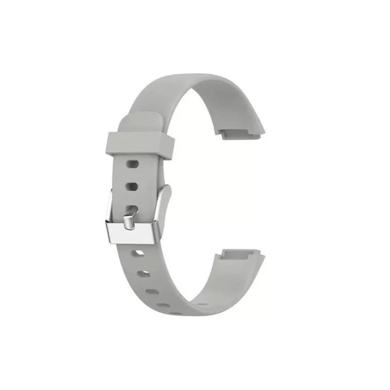 GENERICO - Correa Silicona Compatible Fitbit Luxe  15,4mm Gris Roca