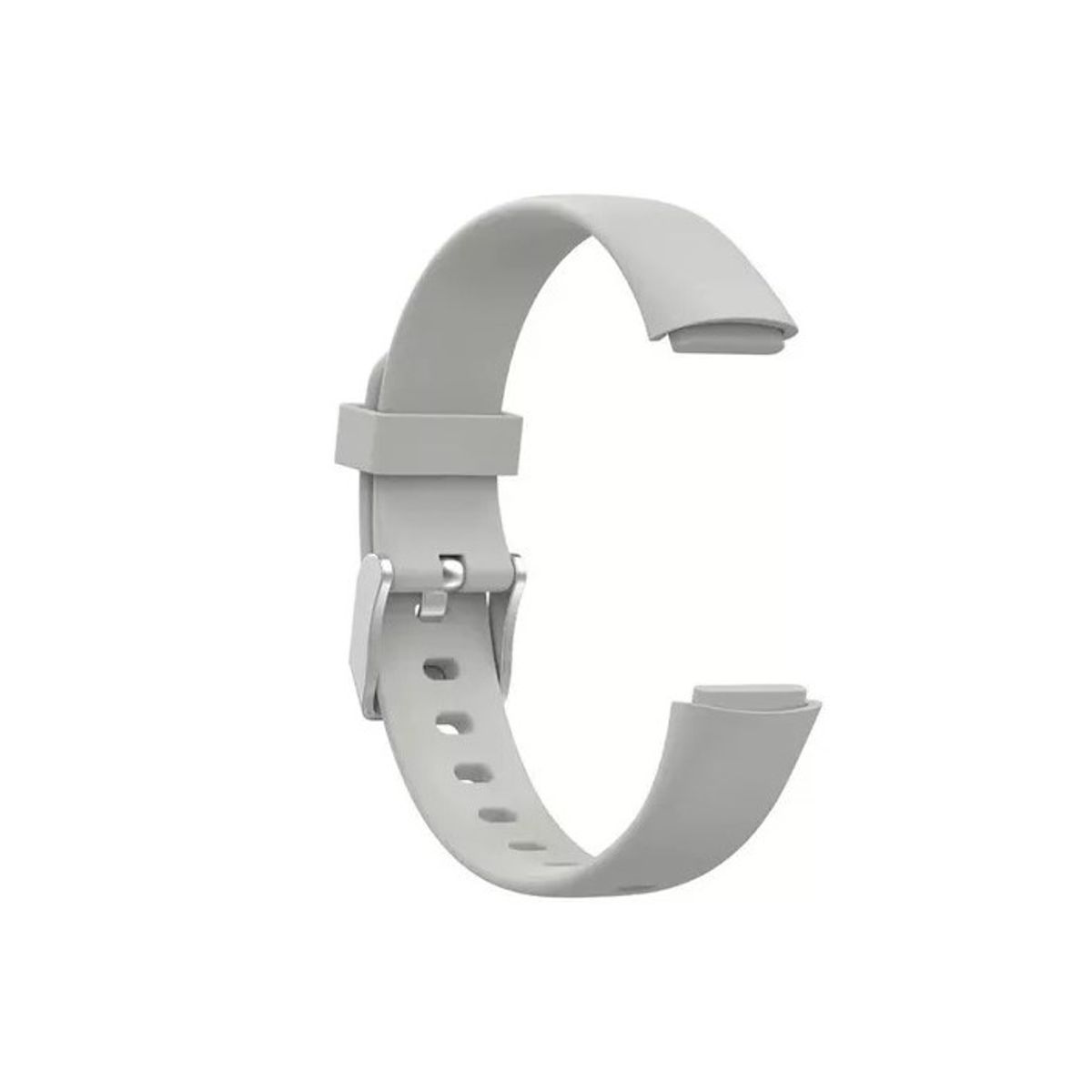 GENERICO - Correa Silicona Compatible Fitbit Luxe  15,4mm Gris Roca