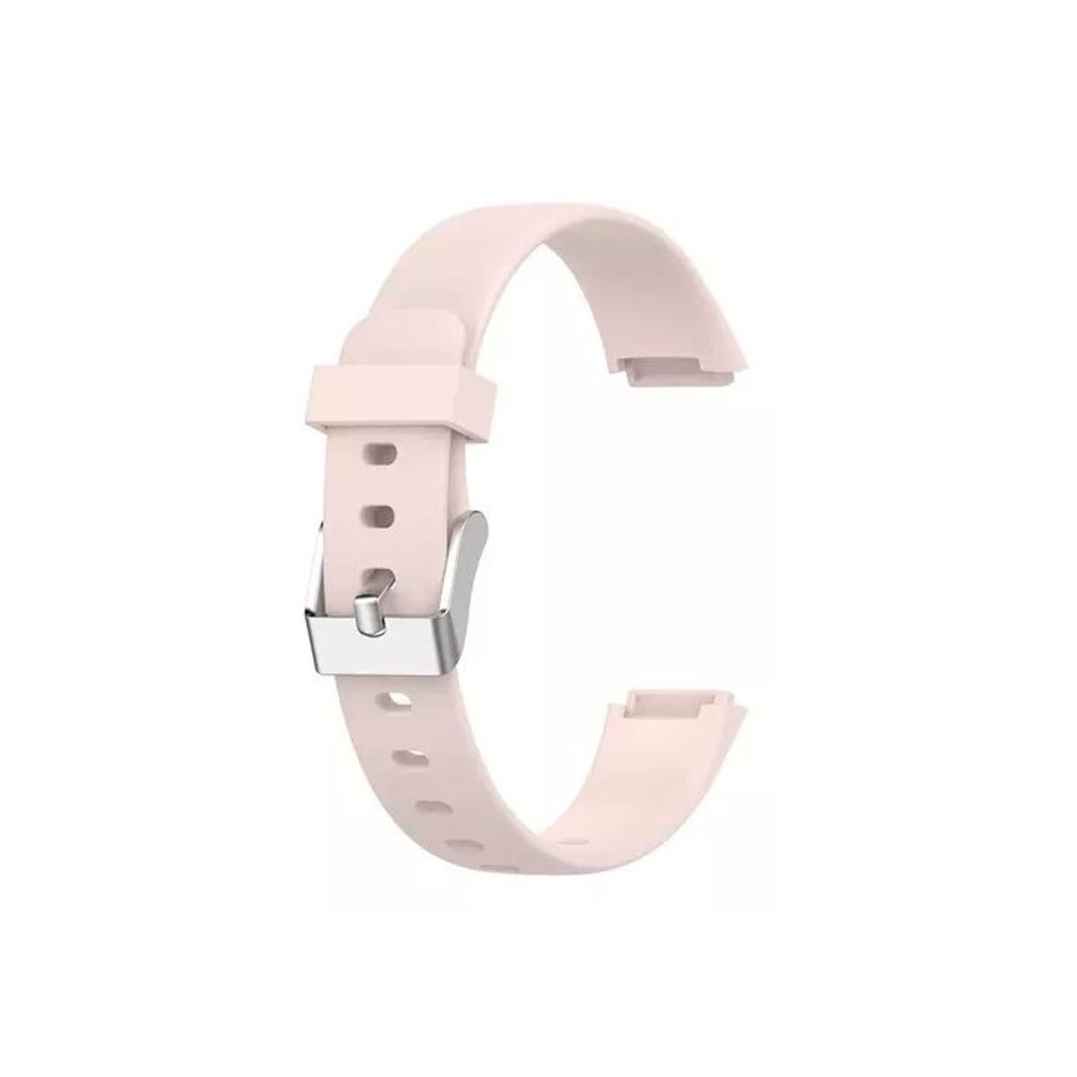 GENERICO - Correa Silicona Compatible Fitbit Luxe  15,4mm Rosado Claro