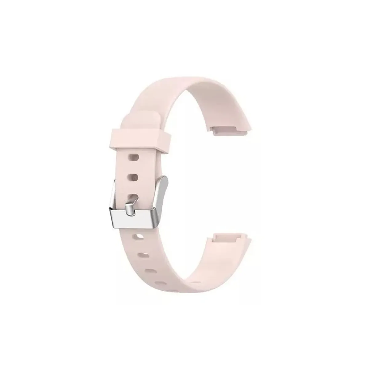 GENERICO - Correa Silicona Compatible Fitbit Luxe  15,4mm Rosado Claro
