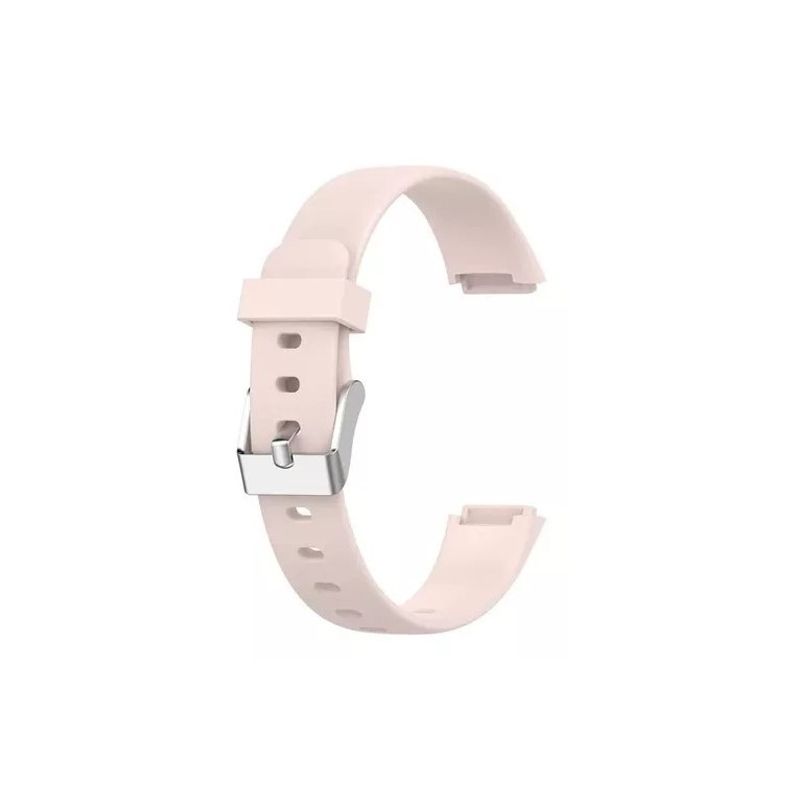 GENERICO - Correa Silicona Compatible Fitbit Luxe  15,4mm Rosado Claro