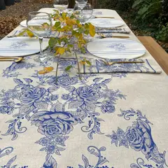 TUYO PRINT - Mantel Toile Azul - 180 x 300 cm -