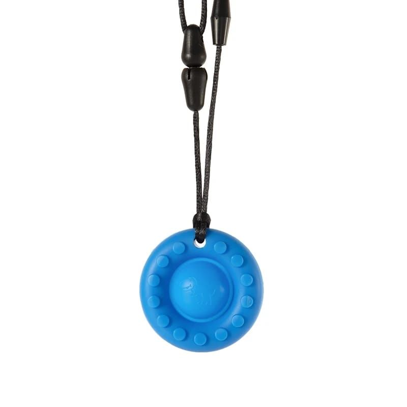 IRM - COLLAR MORDEDOR SENSORIAL DE SILICONA AZUL
