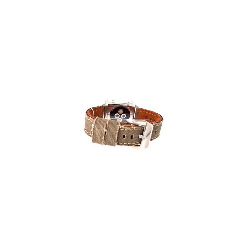 GENERICO - Correa De Reloj Diloy Tela Vaquera Y Cuero 22 Mm