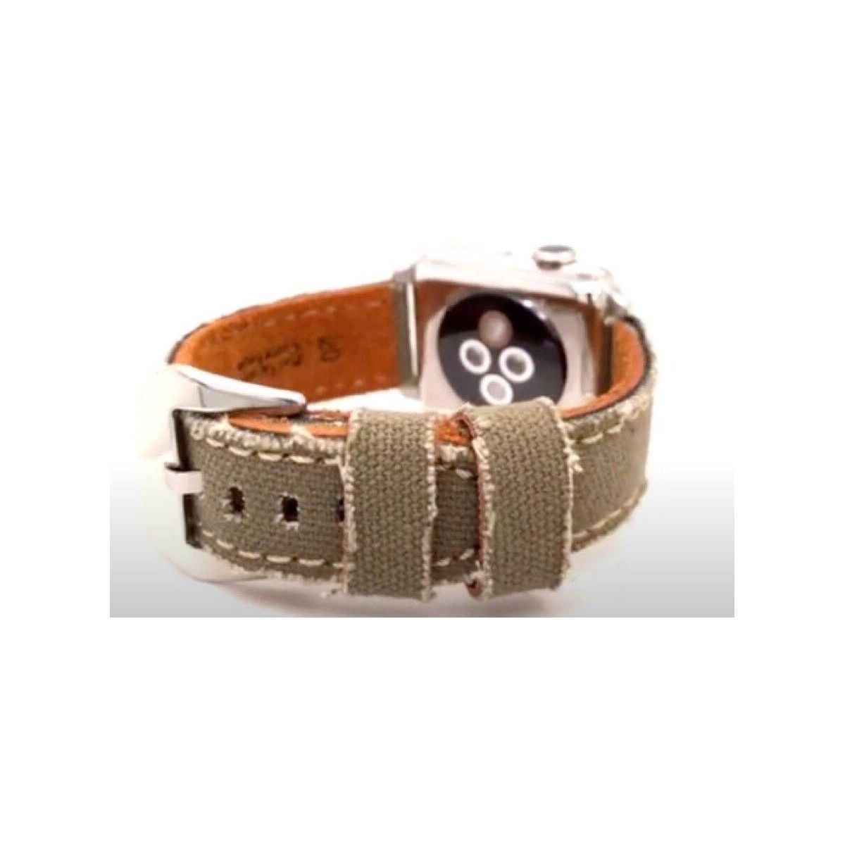 GENERICO - Correa De Reloj Diloy Tela Vaquera Y Cuero 22 Mm