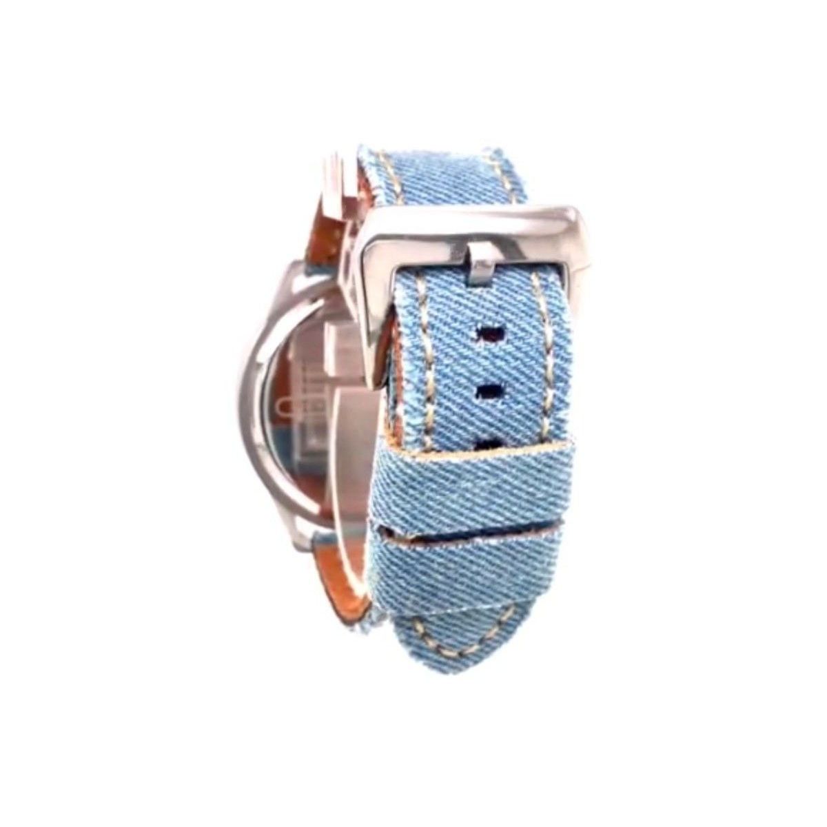 GENERICO - Correa De Reloj Diloy Tela Vaquera Y Cuero 20 Mm