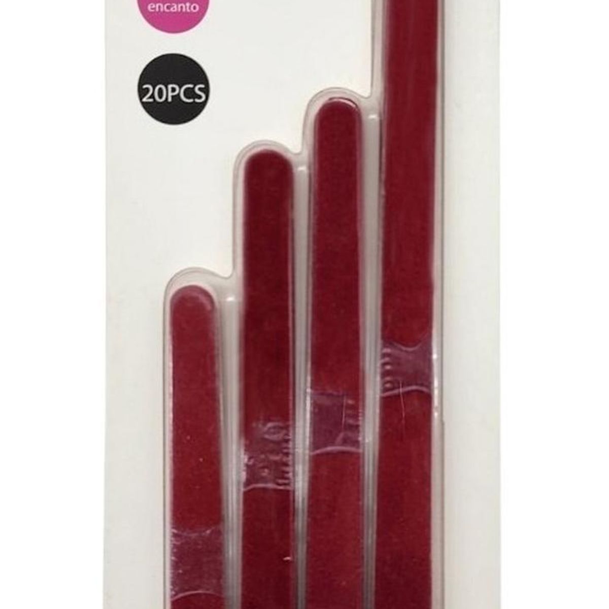 GENERICO - Set 20 Limas De Uñas Delgadas 4 Tamaños Manicura Manicure.-