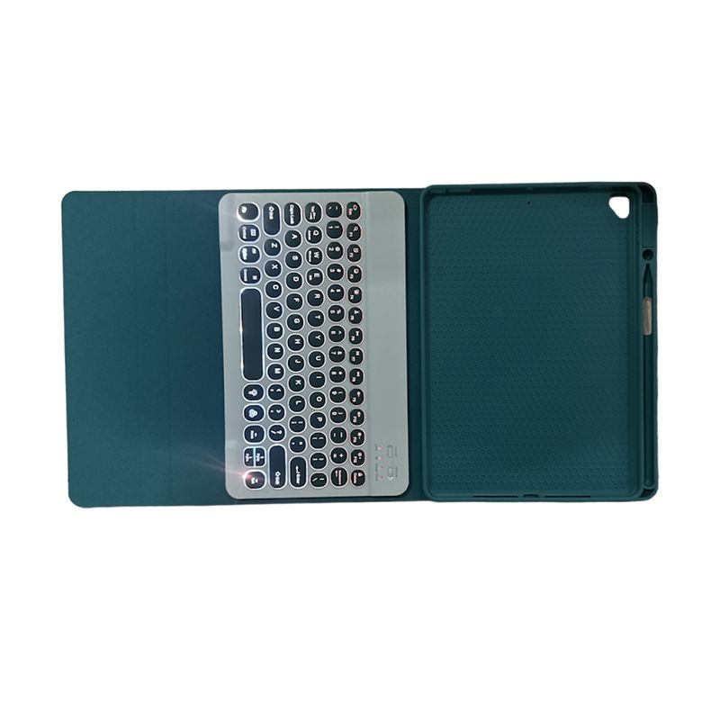 JOIGO - Funda Con Teclado iluminado Ñ Para iPad 10.2 7 8 9na Verde